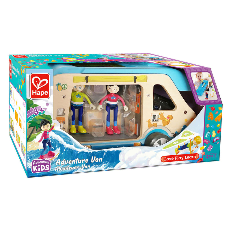 Afbeelding laden in galerijviewer, Hape houten avonturenbus poppenhuis

