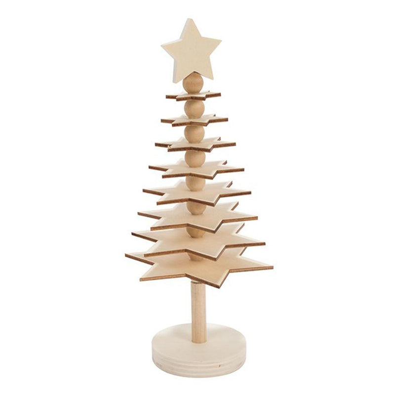 Afbeelding laden in galerijviewer, Kleur je eigen Houten 3D Kerstboom
