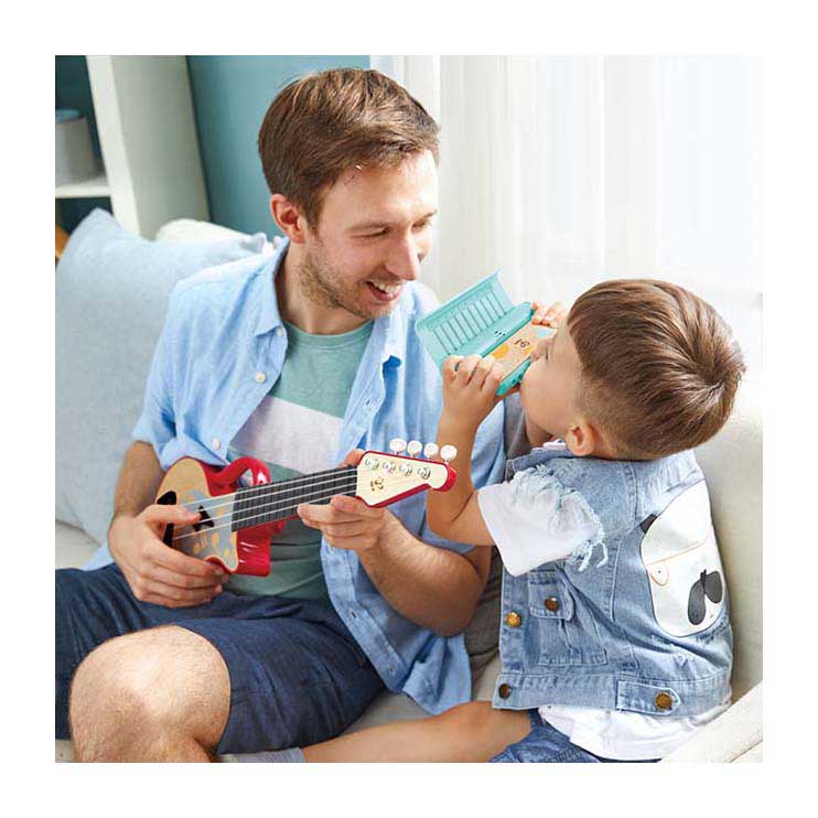 Afbeelding laden in galerijviewer, Hape leer met licht mondharmonica
