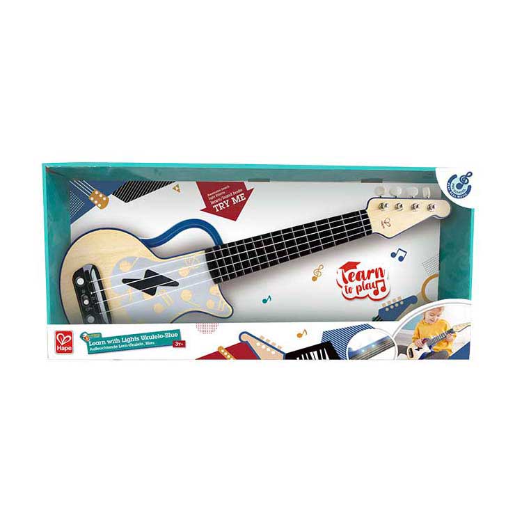 Afbeelding laden in galerijviewer, Hape ukelele met lichtjes - blauw
