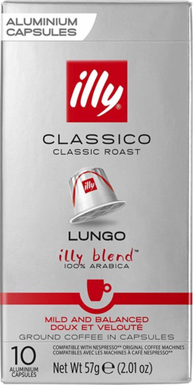 Illy lungo classico koffiecups - intensiteit 5 9 - 10 x 10 capsules