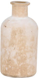 Arti casa decoratieve vaas - beige vaas voor interieur decoratie - moderne vaas voor bloemen en accessoires - ø6.5 x 13 cm - beige en wit