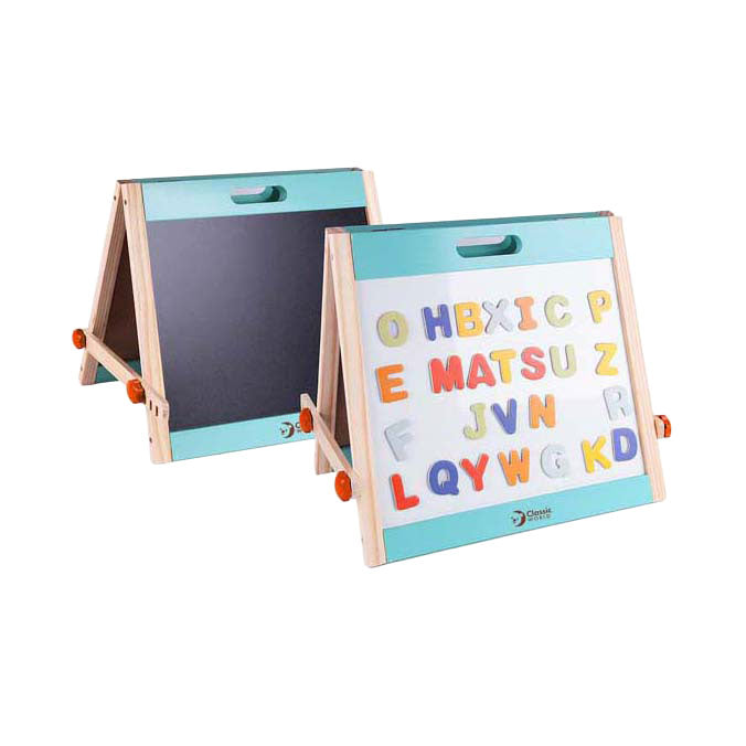 Afbeelding laden in galerijviewer, Classic world houten magneet- en krijtbord
