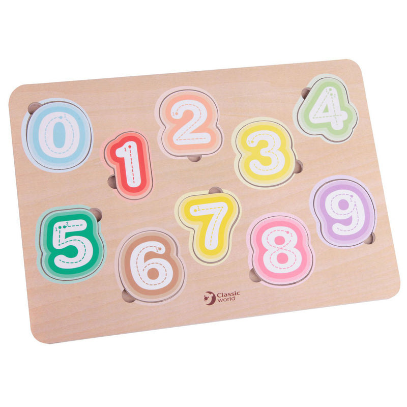Afbeelding laden in galerijviewer, Classic world houten puzzel cijfers
