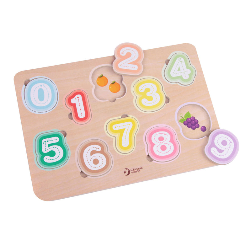 Afbeelding laden in galerijviewer, Classic world houten puzzel cijfers
