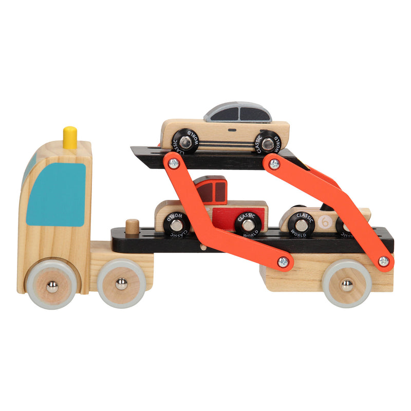 Afbeelding laden in galerijviewer, Classic world autotransporter met auto's, 4dlg.
