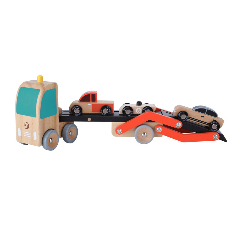 Afbeelding laden in galerijviewer, Classic world autotransporter met auto's, 4dlg.
