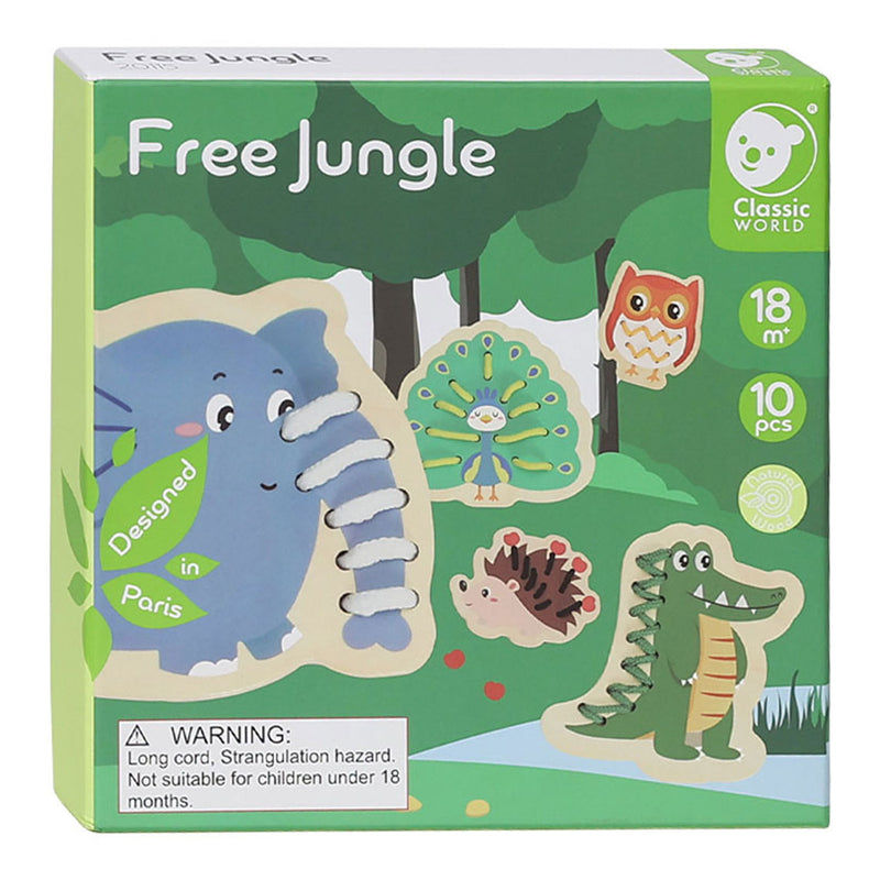 Afbeelding laden in galerijviewer, Classic world rijgpuzzel jungle, 10dlg.
