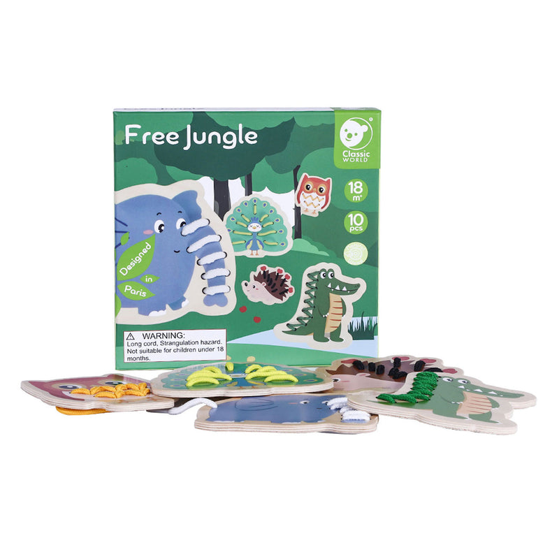 Afbeelding laden in galerijviewer, Classic world rijgpuzzel jungle, 10dlg.
