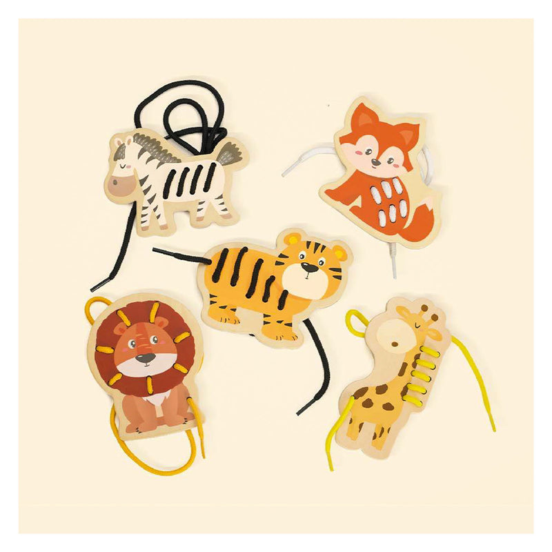 Afbeelding laden in galerijviewer, Classic World World Rijgpuzzel Wilde Dieren, 10dlg.
