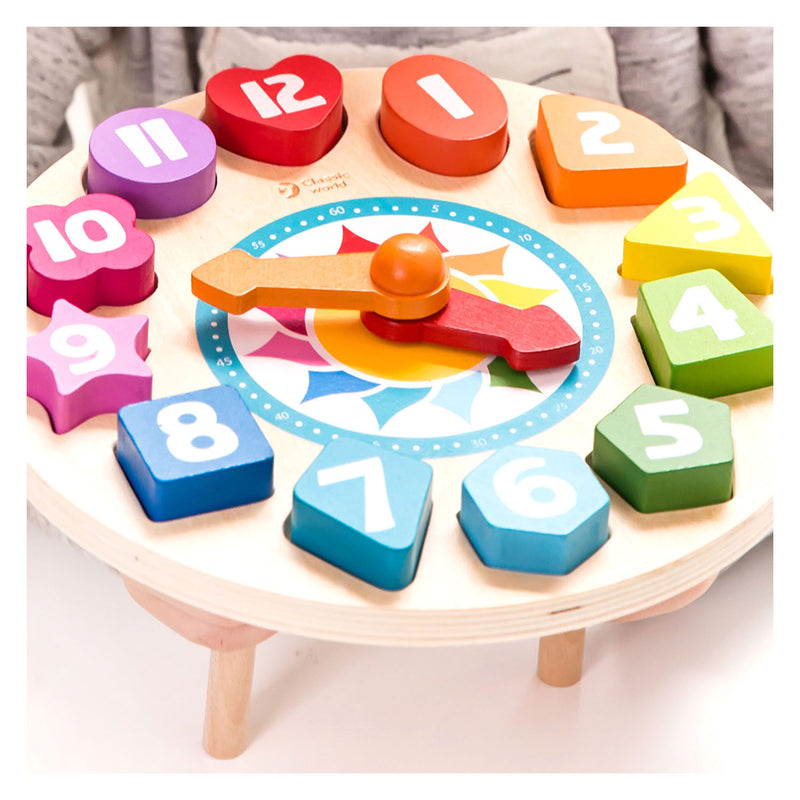 Afbeelding laden in galerijviewer, Classic world houten leerklok met vormen tic-tac, 15dlg.
