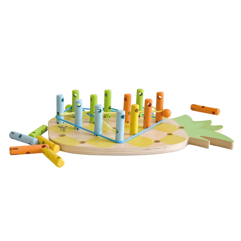 Afbeelding laden in galerijviewer, Classic world houten verbindingsspel ananas - educatief speelgoed 21-delig.
