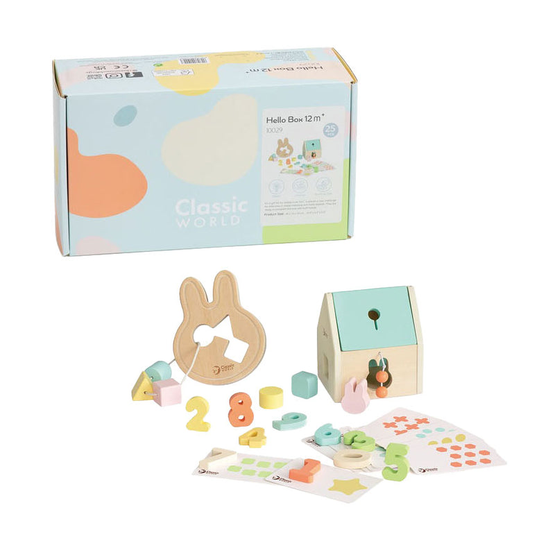 Afbeelding laden in galerijviewer, Classic world baby hello speelgoed box 12-18 maanden
