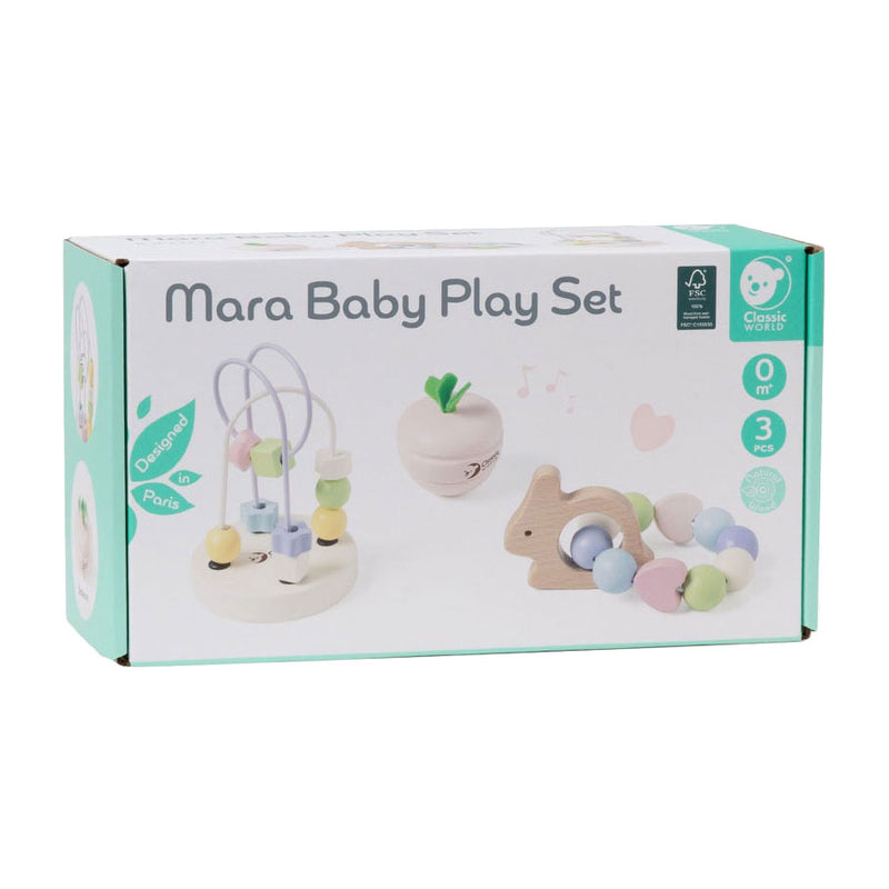 Afbeelding laden in galerijviewer, Classic world houten baby speelset mara, 3dlg.
