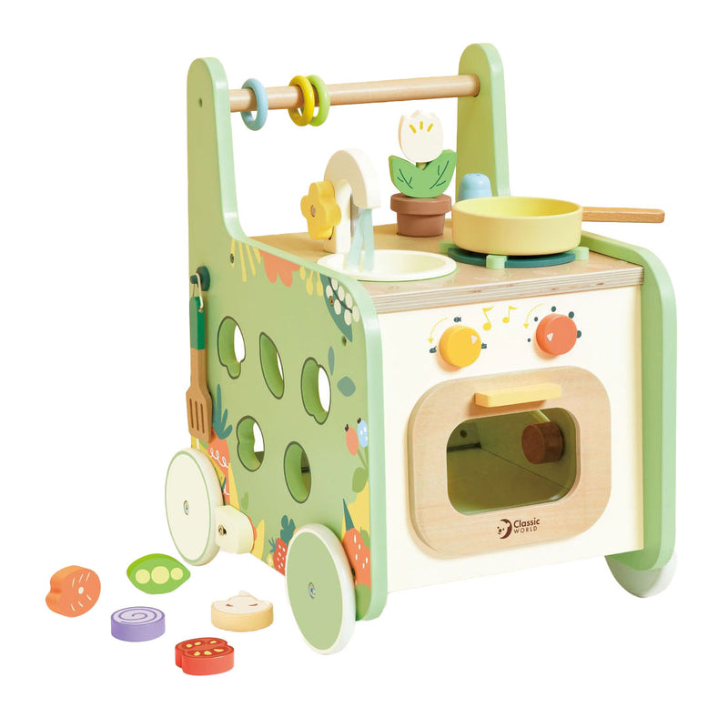 Afbeelding laden in galerijviewer, Classic world houten loopwagen keuken, 15dlg.
