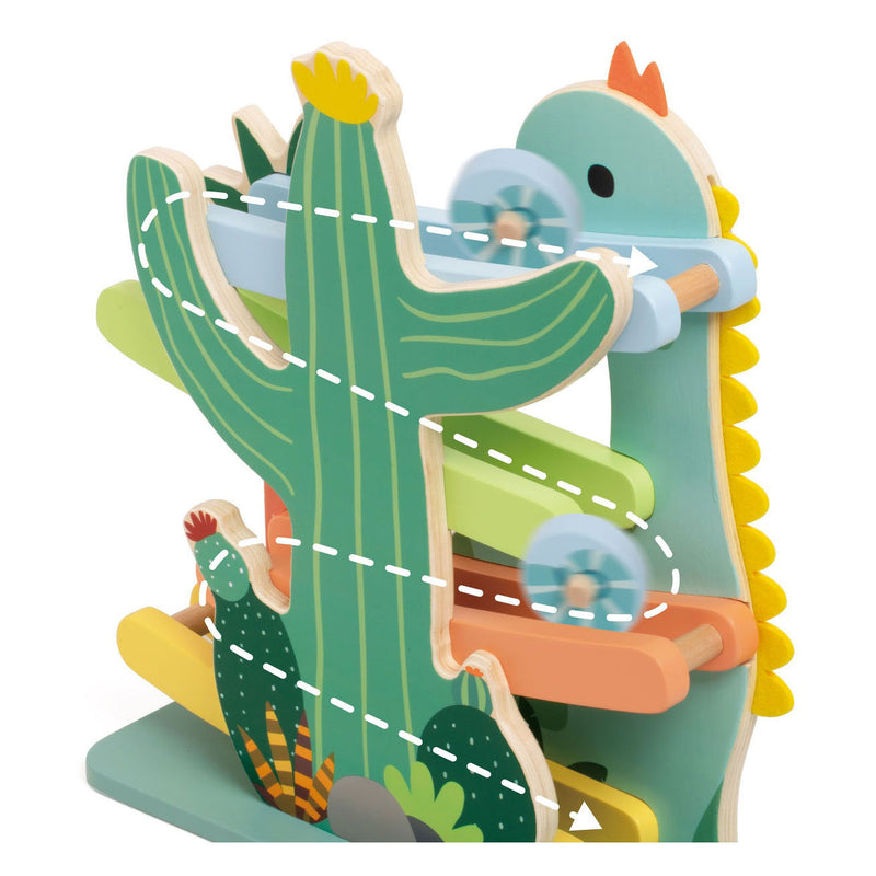 Afbeelding laden in galerijviewer, Classic world houten ballenbaan dinosaurus - educatief speelgoed 4-delig.
