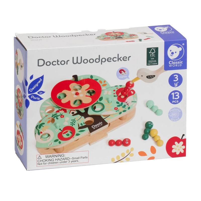 Afbeelding laden in galerijviewer, Classic world doctor woordpecker houten vangspel, 13dlg,
