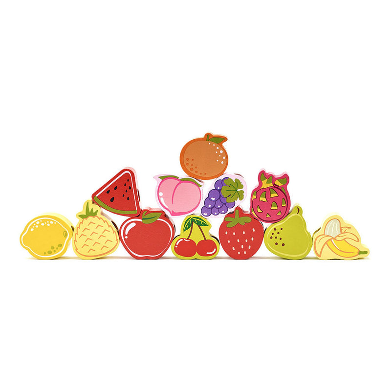 Afbeelding laden in galerijviewer, Classic world houten rijgkralen fruit, 13dlg.
