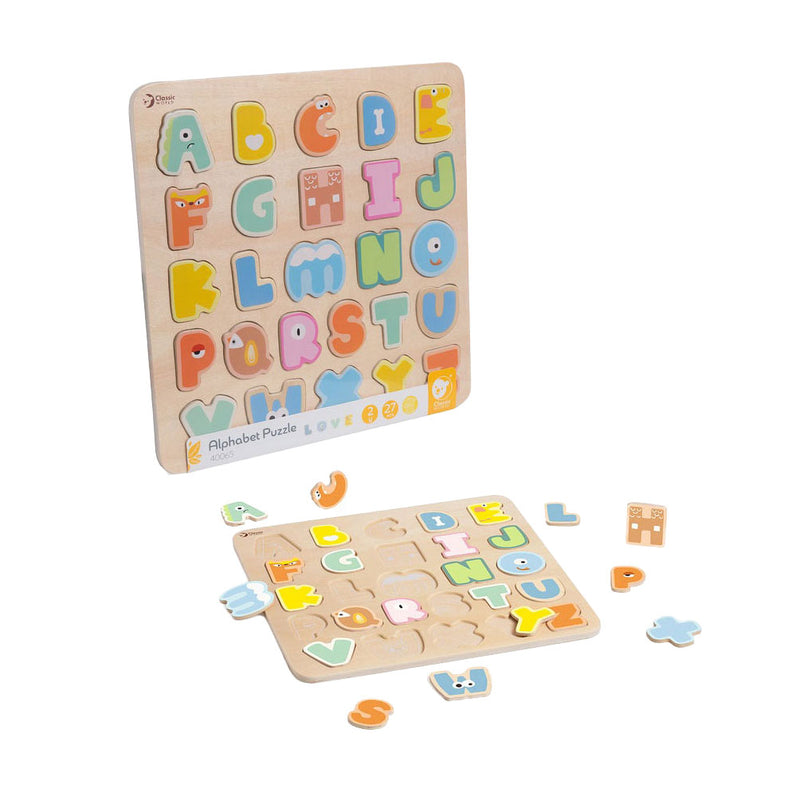 Afbeelding laden in galerijviewer, Classic world houten alfabet puzzel, 27dlg.
