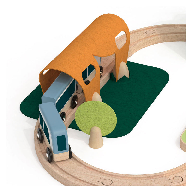 Afbeelding laden in galerijviewer, Classic world houten treinbaan speelset, 40dlg.
