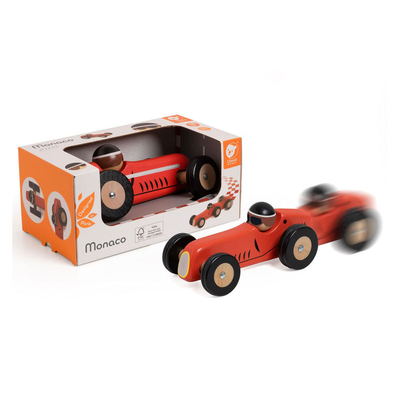 Afbeelding laden in galerijviewer, Classic world houten speelgoedauto monaco
