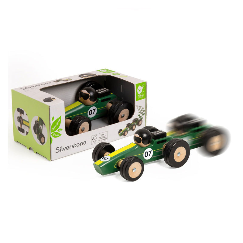 Afbeelding laden in galerijviewer, Classic world houten speelgoedauto silverstone
