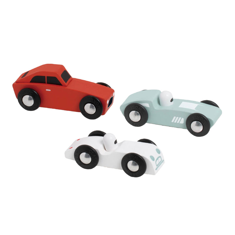 Afbeelding laden in galerijviewer, Classic world houten sportauto's set, 3st.
