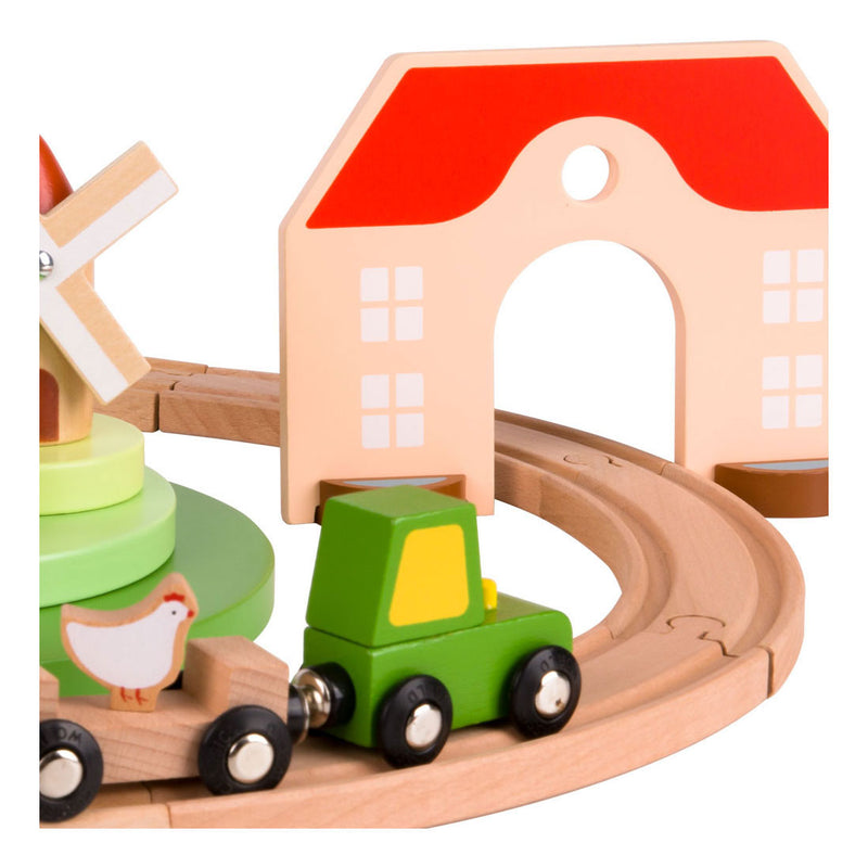 Afbeelding laden in galerijviewer, Classic world houten boerderijtrein speelset, 28dlg.

