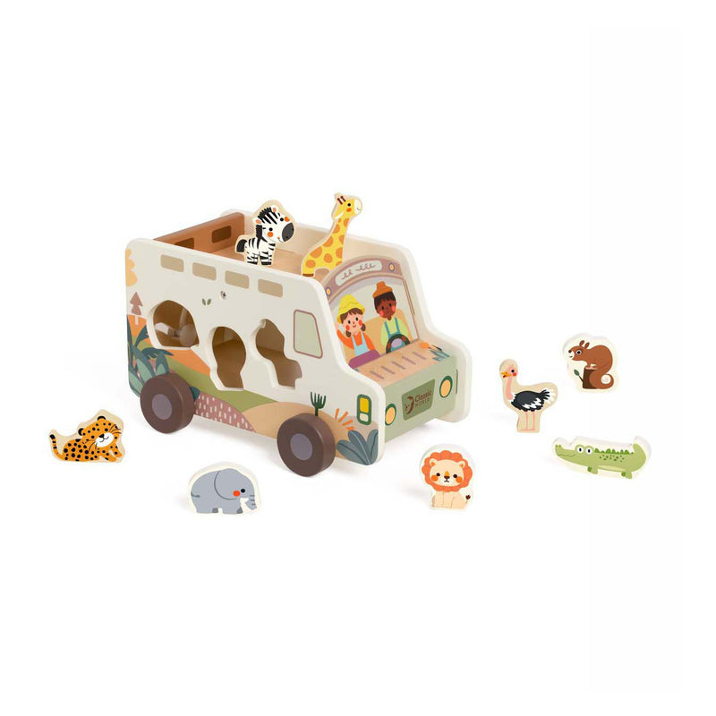 Afbeelding laden in galerijviewer, Classic world houten avonturen safari auto vormenstoof, 9dlg.

