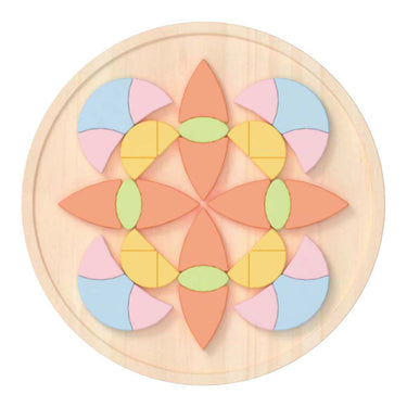 Classic world houten mandala legpuzzel bloemvormig montessori speelgoed