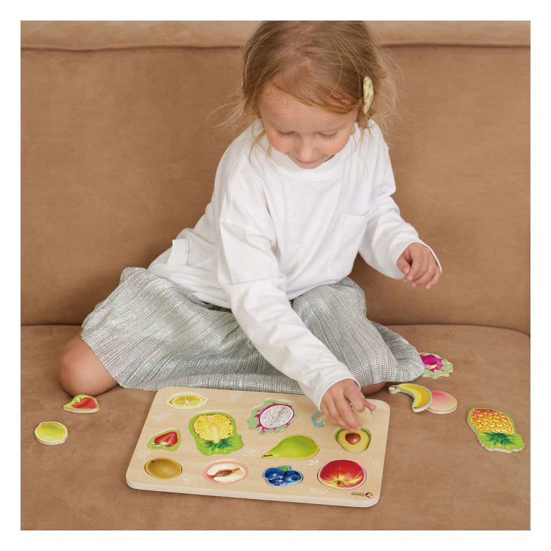 Afbeelding laden in galerijviewer, Classic world houten puzzel fruit - educatief speelgoed voor peuters.
