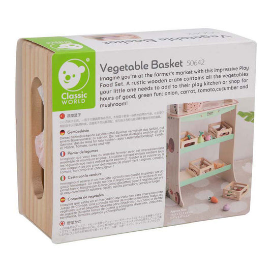 Classic world houten krat met groenten