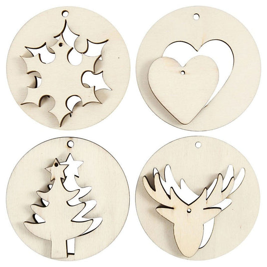 Creativ company https: www.cchobby.nl 2-in-1-hangende-decoraties-d-7-cm-gatgrootte-3-mm-dikte-4-mm-8-stuk-1-doos