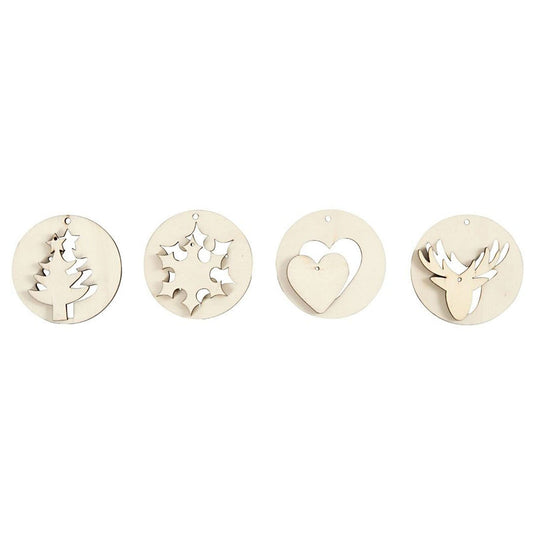 Creativ company https: www.cchobby.nl 2-in-1-hangende-decoraties-d-7-cm-gatgrootte-3-mm-dikte-4-mm-8-stuk-1-doos