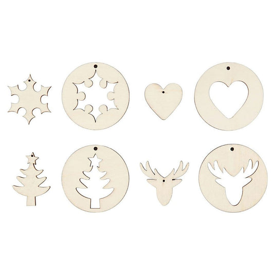 Creativ company https: www.cchobby.nl 2-in-1-hangende-decoraties-d-7-cm-gatgrootte-3-mm-dikte-4-mm-8-stuk-1-doos