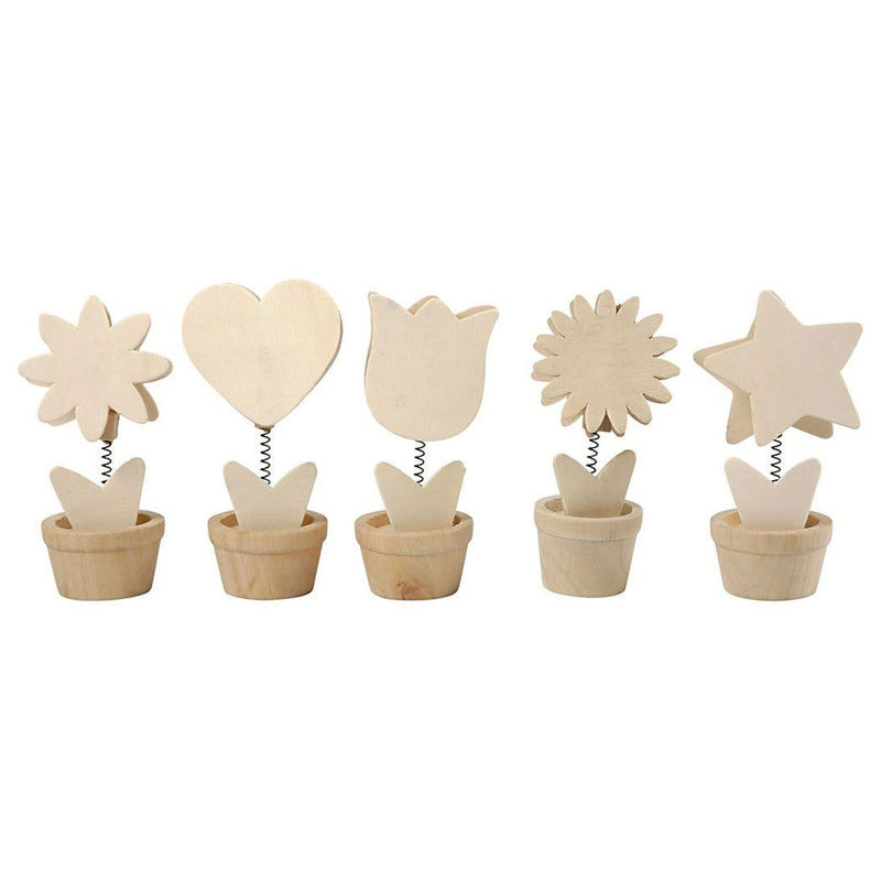 Afbeelding laden in galerijviewer, Creativ company versier je houten memoclip bloem, 10st.
