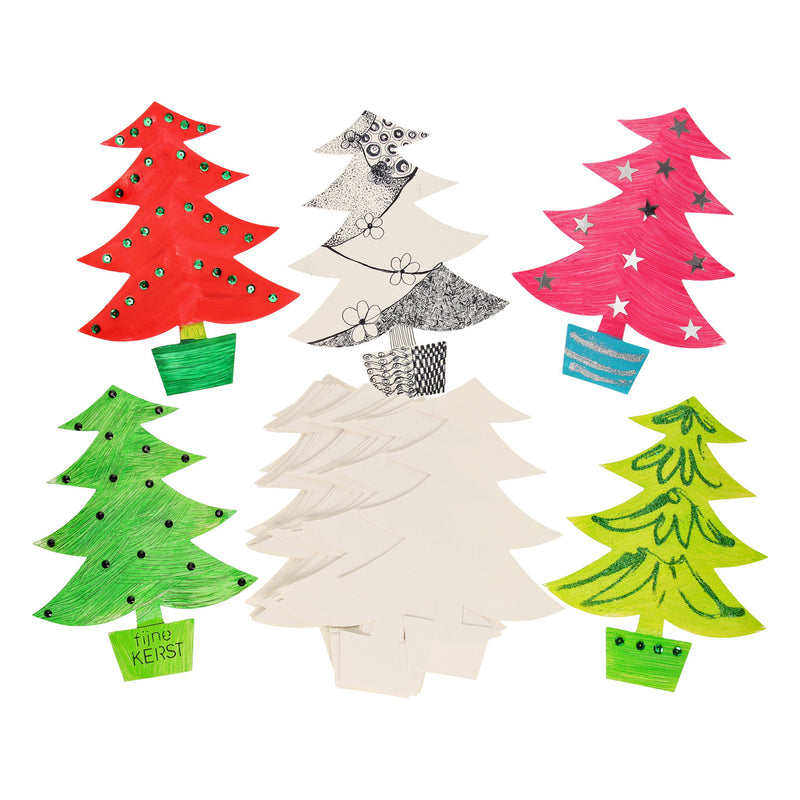 Afbeelding laden in galerijviewer, Knutsel Kerstbomen, 25st.
