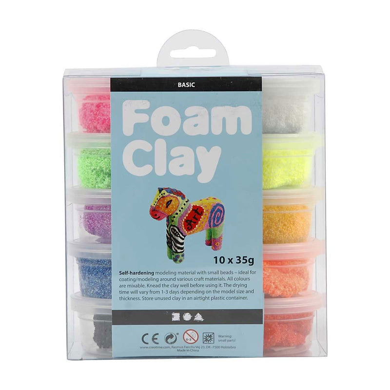 Afbeelding laden in galerijviewer, Foam clay foam klei - basiskleuren, 10x35gr
