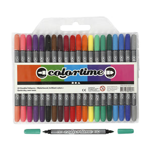Creativ company https: www.cchobby.nl colortime-dubbelstift-lijndikte-2-3-3-6-mm-standaardkleuren-20-stuk-1-doos