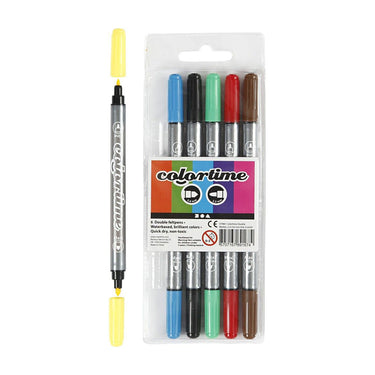 Creativ company dubbelzijdige stiften - basiskleuren, 6st.