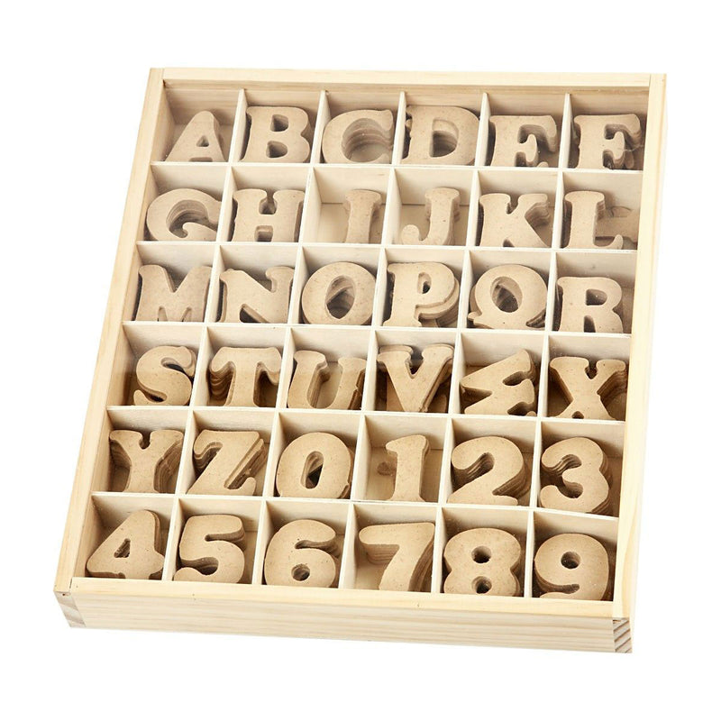 Afbeelding laden in galerijviewer, Creativ company https: www.cchobby.nl houten-letters-cijfers-h-4-cm-dikte-2-5-mm-288-stuk-1-doos
