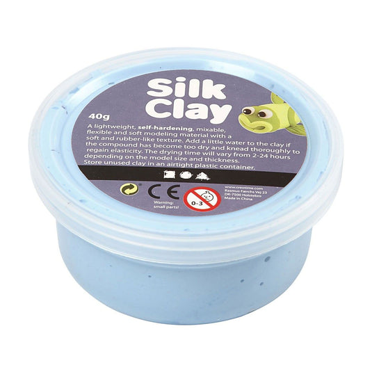 Silk clay - neon blauw, 40gr.