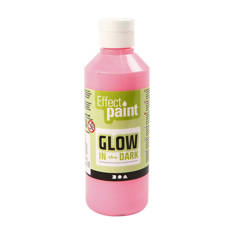 Afbeelding laden in galerijviewer, Creativ company glow in the dark verf - lichtrood, 250ml

