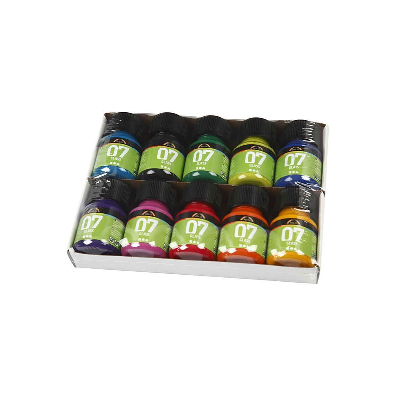Afbeelding laden in galerijviewer, Creativ company permanente glasverf - set van 10 kleuren, 30ml
