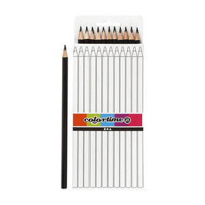 Creativ company driehoekige kleurpotloden - zwart, 12st.
