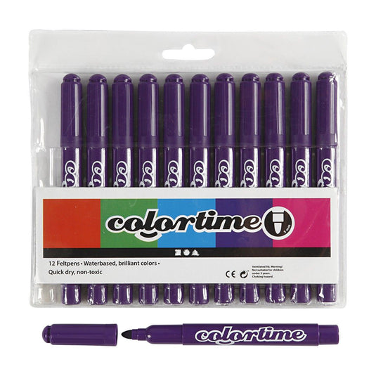 Creativ company paarse jumbo stiften, 12st.