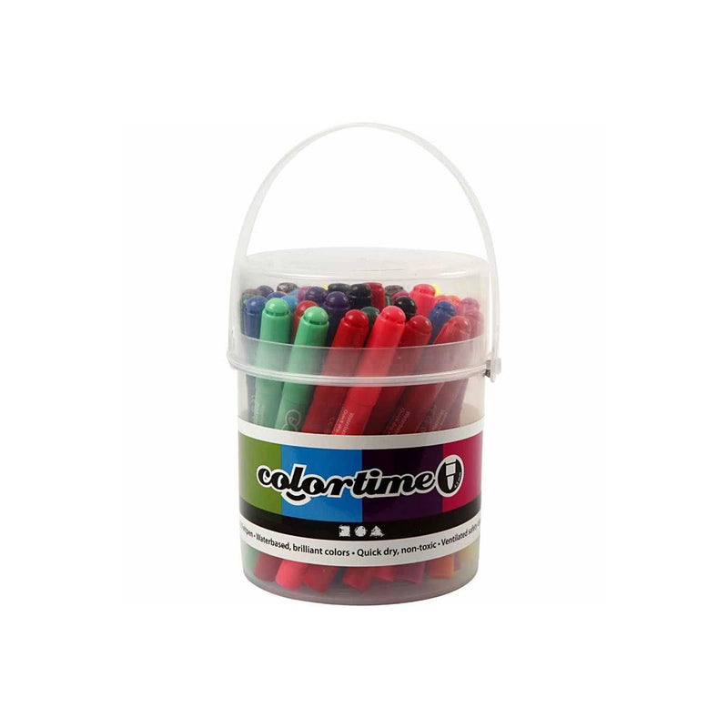 Afbeelding laden in galerijviewer, Creativ company emmer met 42 jumbo stiften, 12 kleuren
