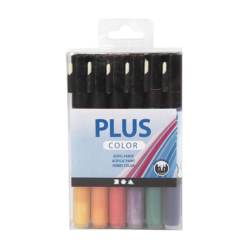 Afbeelding laden in galerijviewer, Creativ company https: www.cchobby.nl plus-color-marker-l-14-5-cm-lijndikte-1-2-mm-diverse-kleuren-5-5-ml-18-stuk-1-doos
