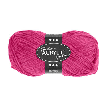 Creativ company acrylgaren neon - neon roze, 50gr