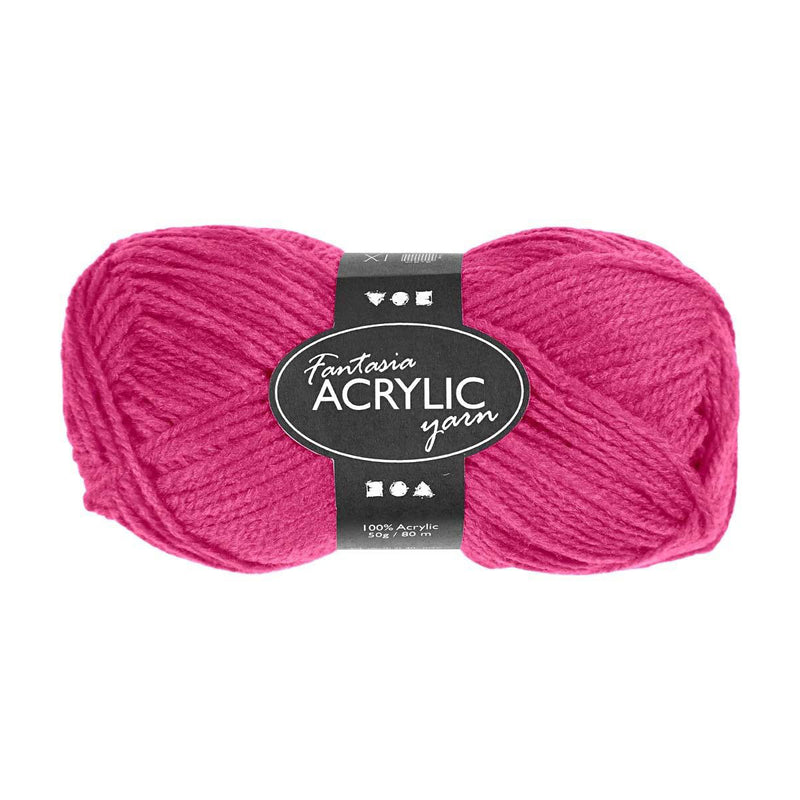 Afbeelding laden in galerijviewer, Creativ company acrylgaren neon - neon roze, 50gr
